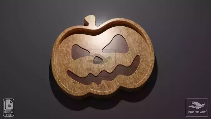 Pumpkin Tray V2 - CNC Files for Wood