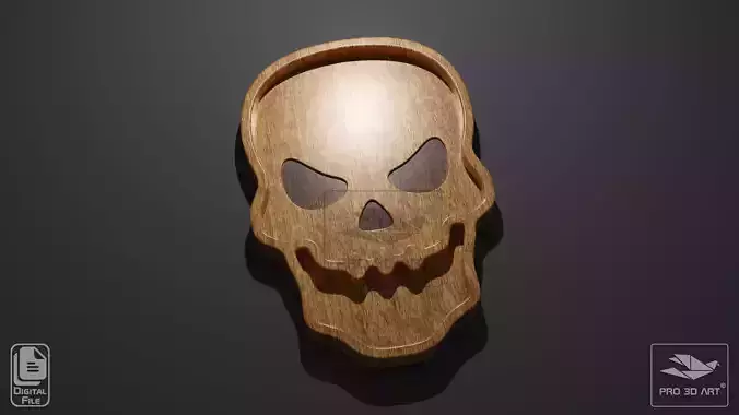 Skull Tray - CNC Files for Wood
