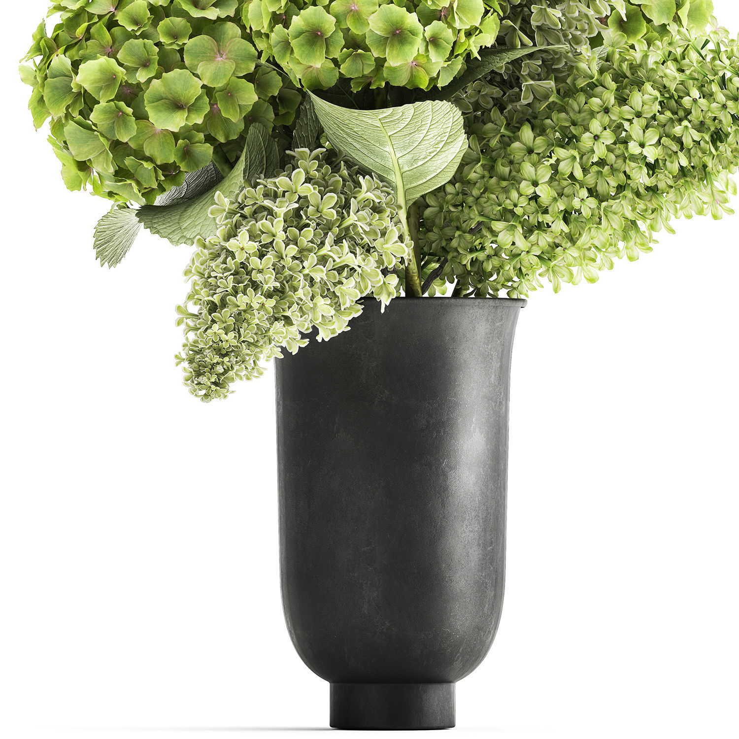 Bouquet of flowers in a vase 163 3D model_3
