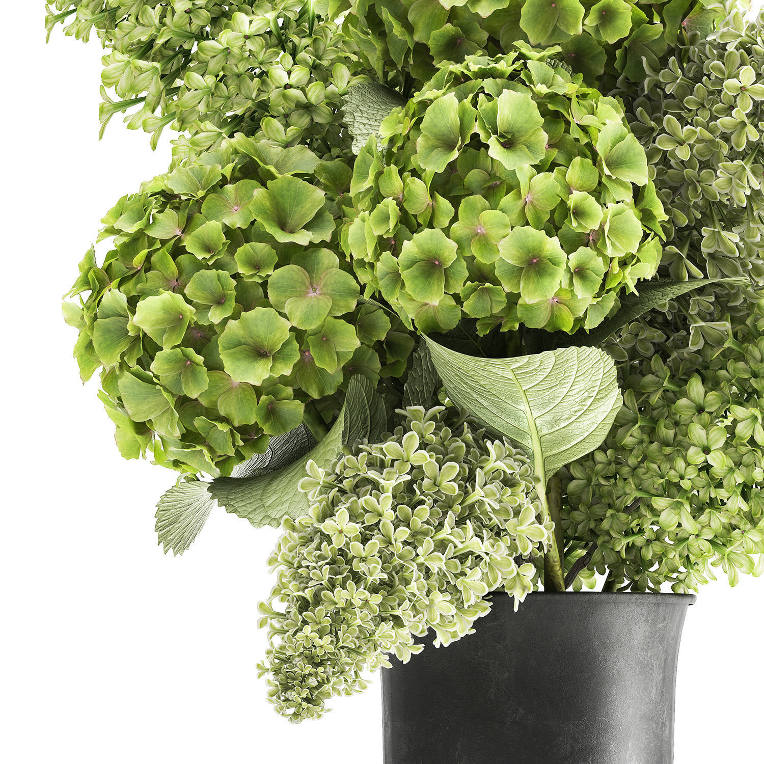 Bouquet of flowers in a vase 163 3D model_5