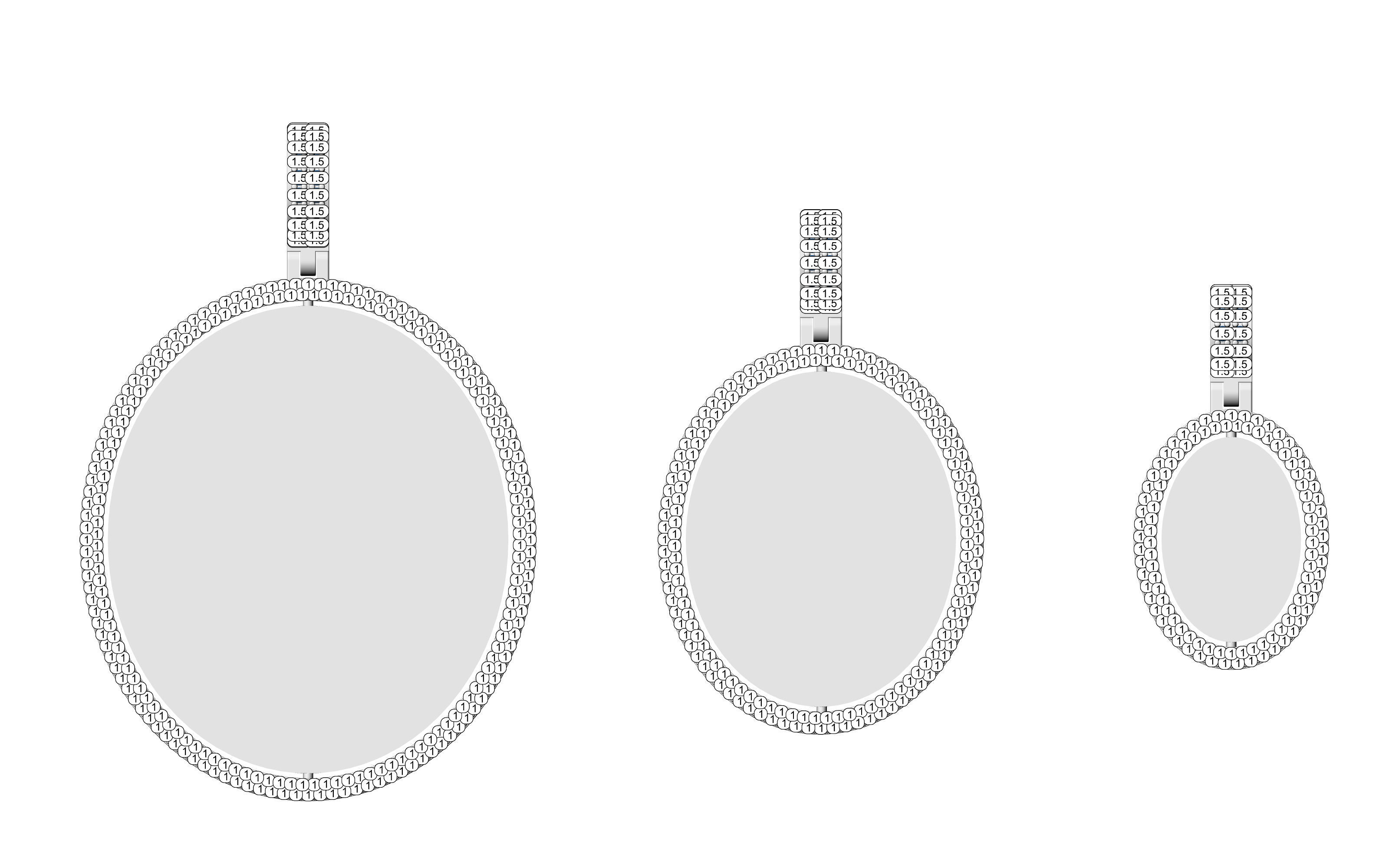 Picture pendant 1-2 inch N 24 3D print model_12