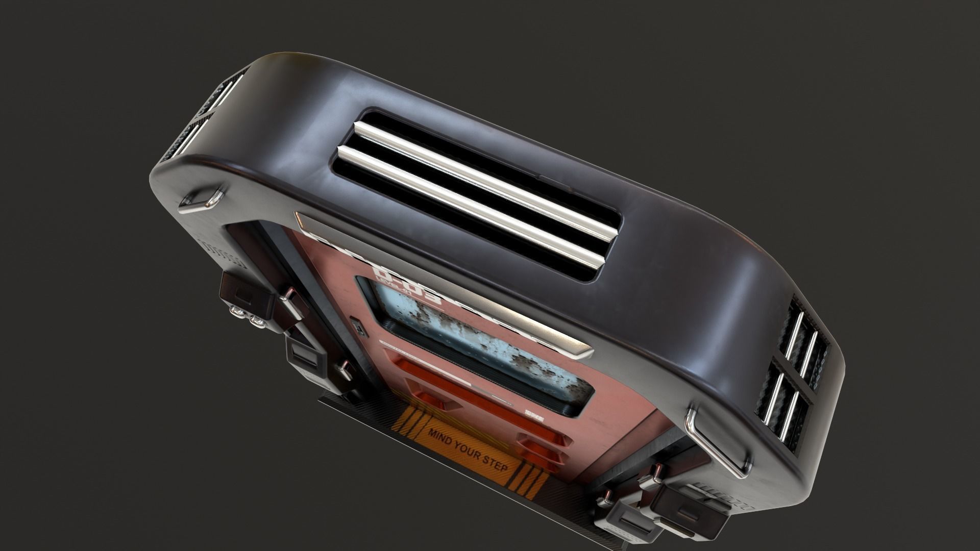 Sci Fi Access Door Low-poly 3D model_12