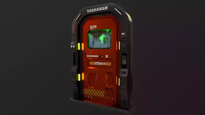 Sci Fi Access Door Low-poly 3D model