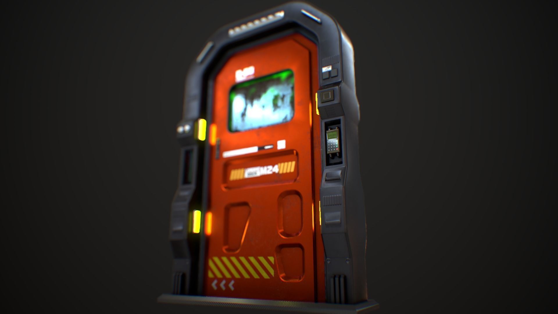 Sci Fi Access Door Low-poly 3D model_19