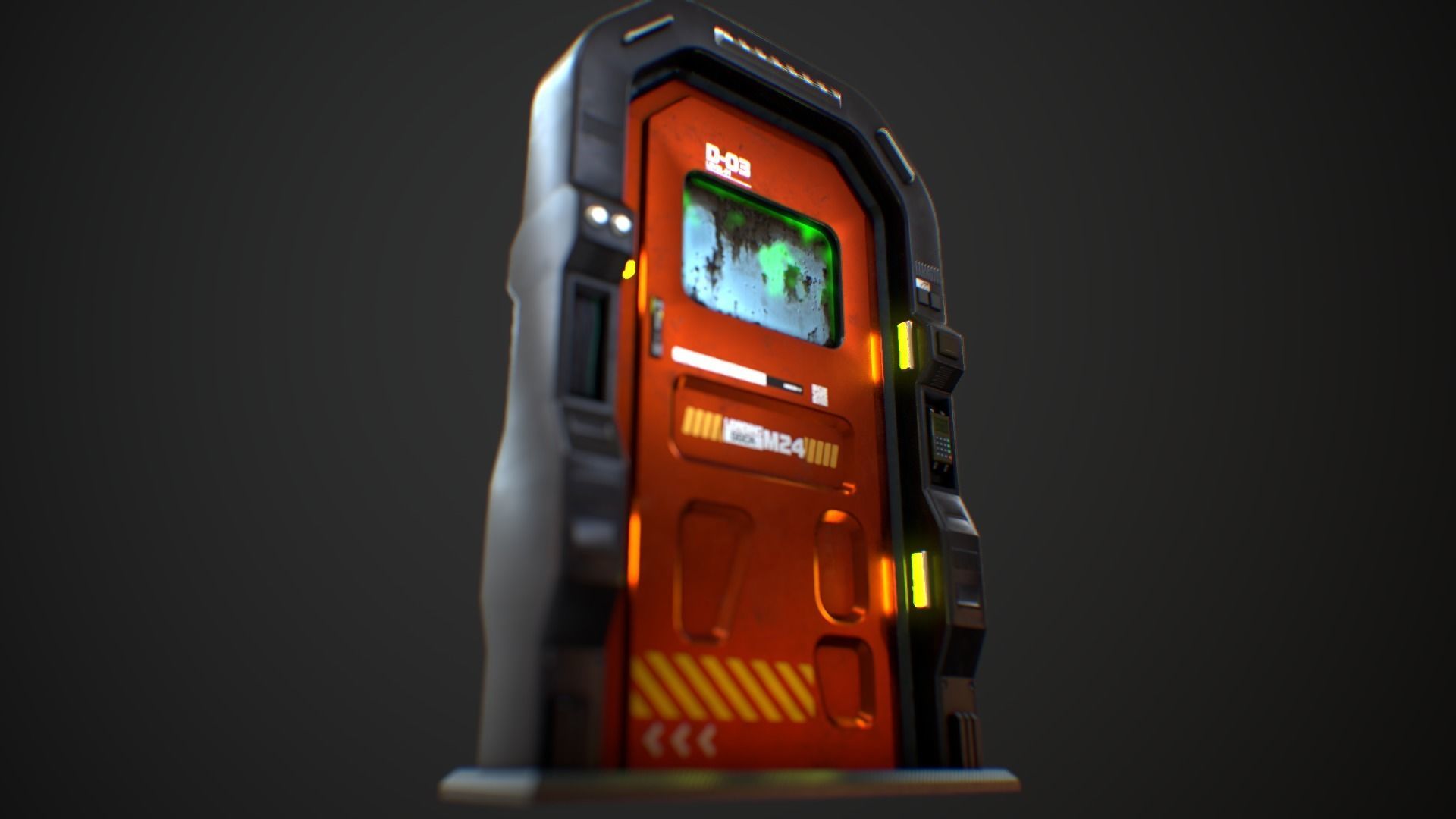 Sci Fi Access Door Low-poly 3D model_23