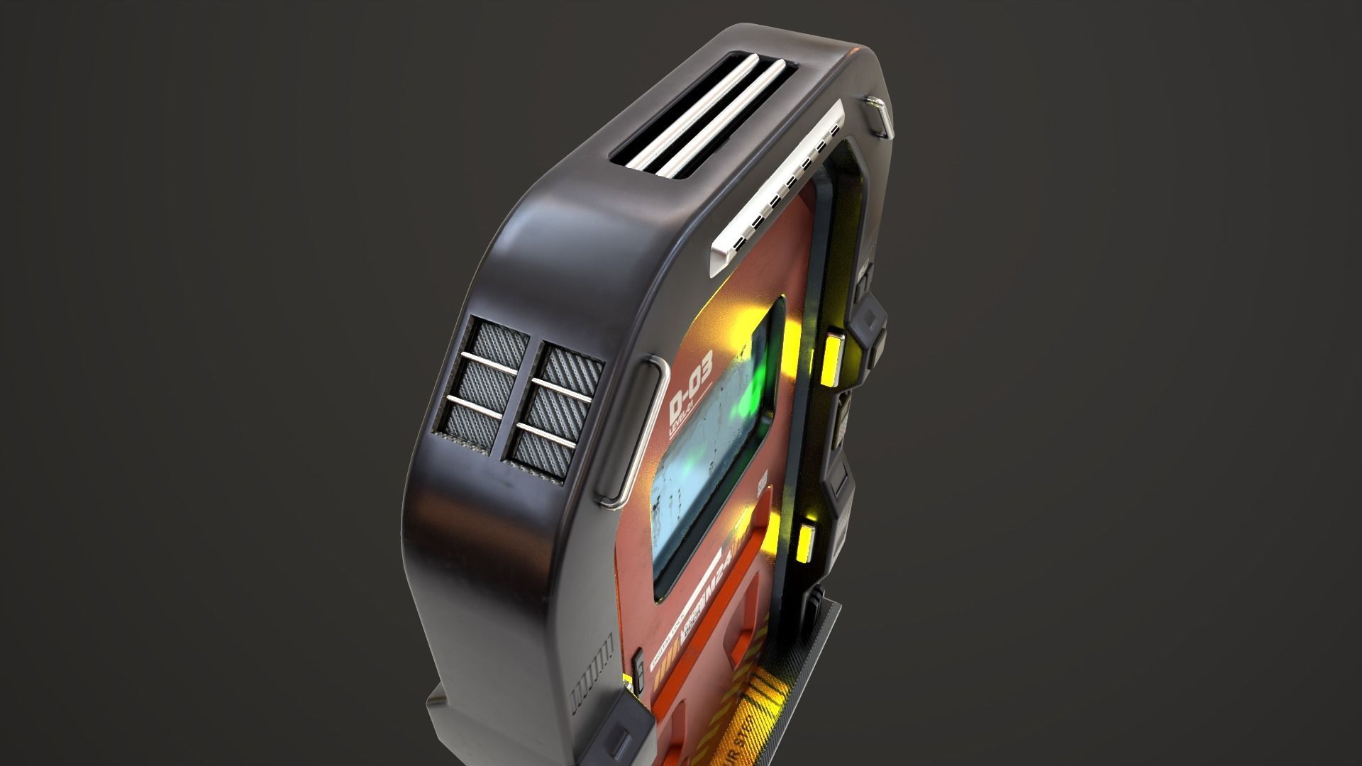 Sci Fi Access Door Low-poly 3D model_28