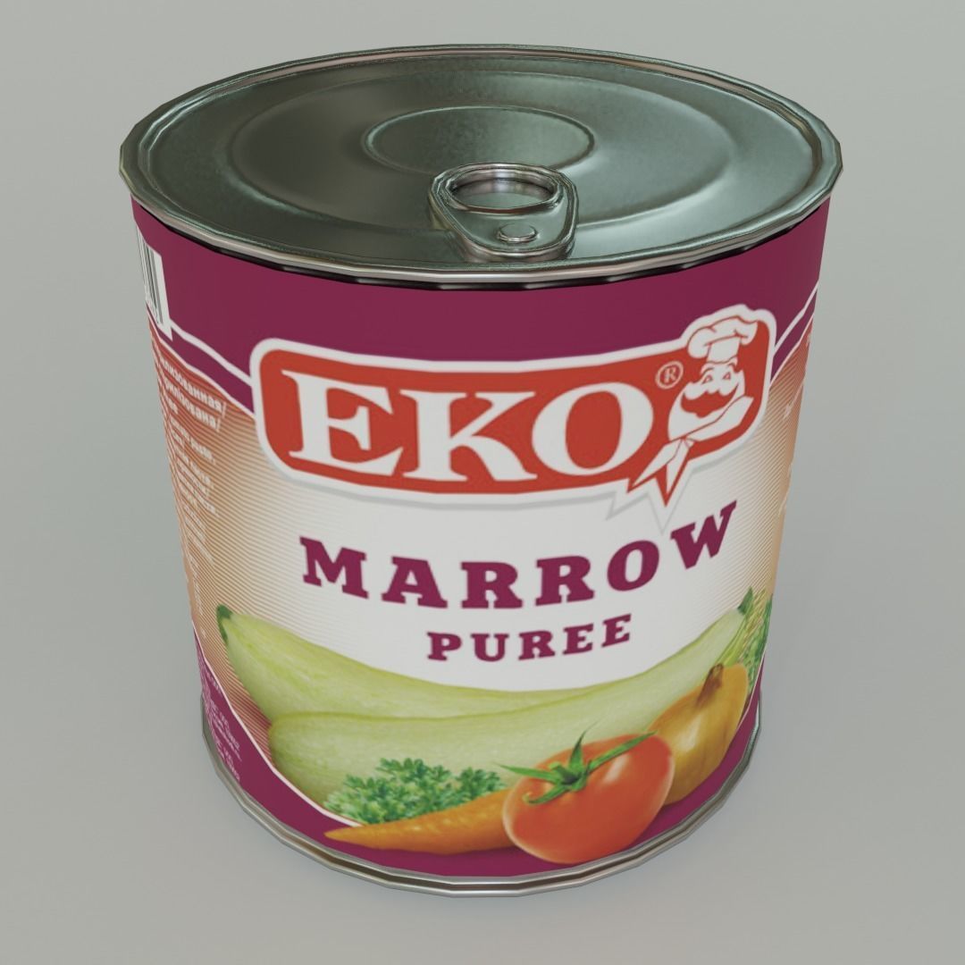 Collection of tin cans - labels can be used 3D model_8