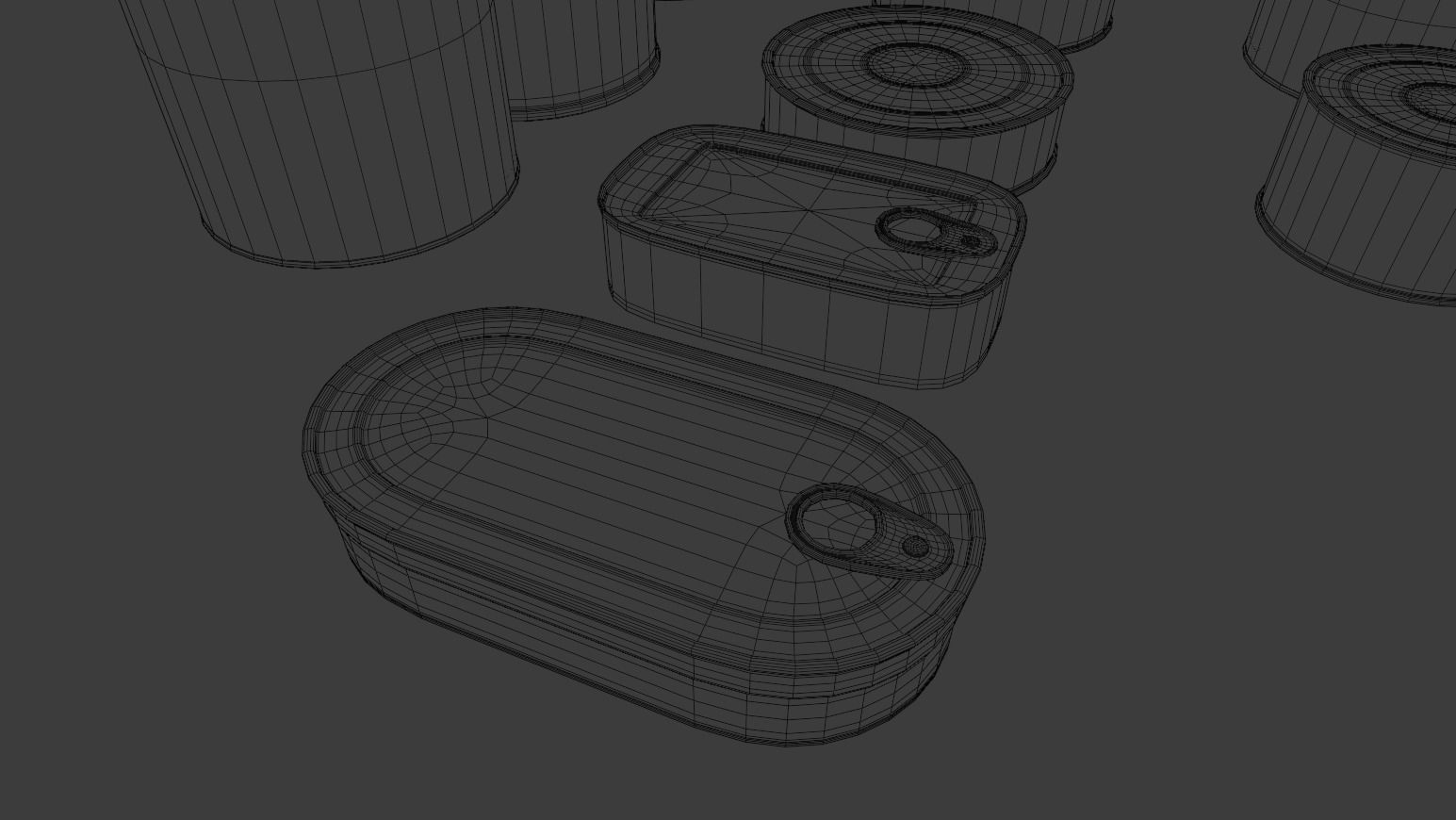 Collection of tin cans - labels can be used 3D model_11