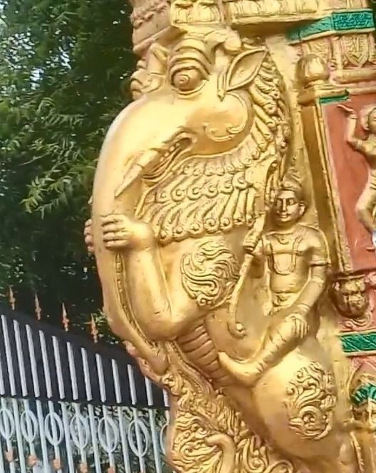 madurai marriage hall yali statue in  statues photogrammetry 3D model_3