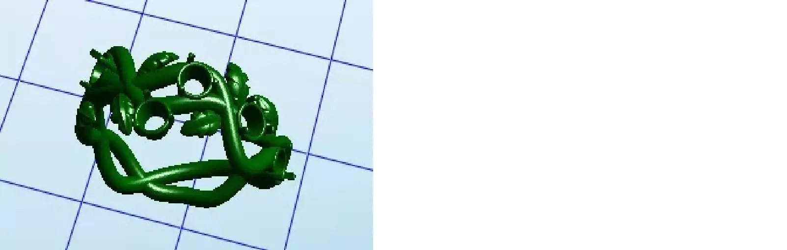 A ring of delicate twigs and leaves 3D print model_0