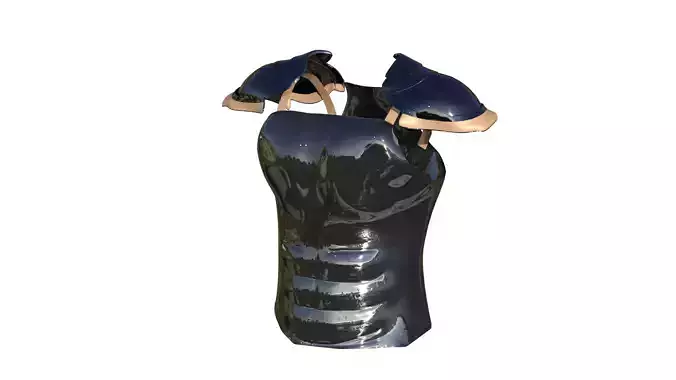 Medieval Body Armor And Shoulder Pad For Blender