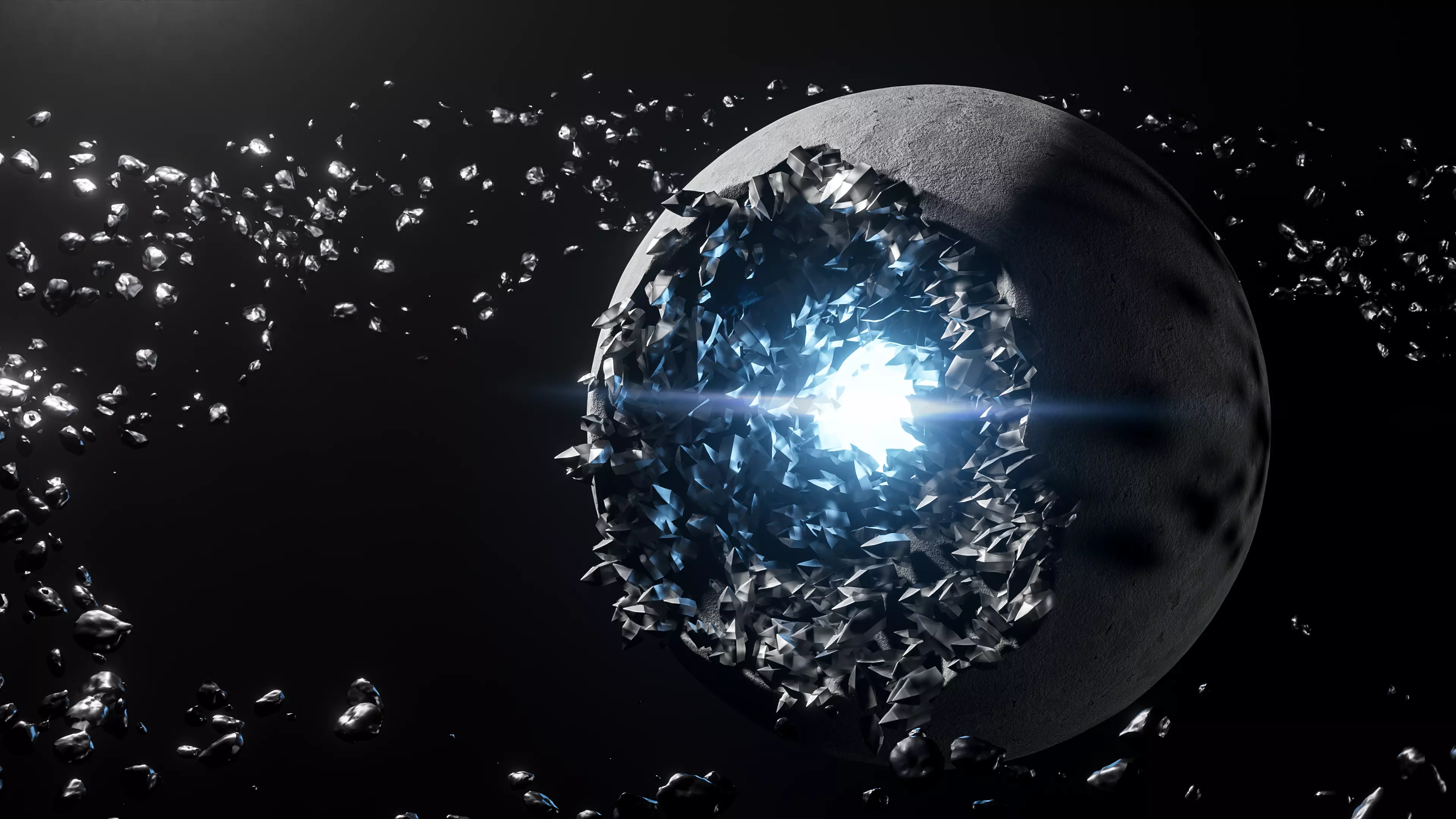 Silver Titan-planet 3D model