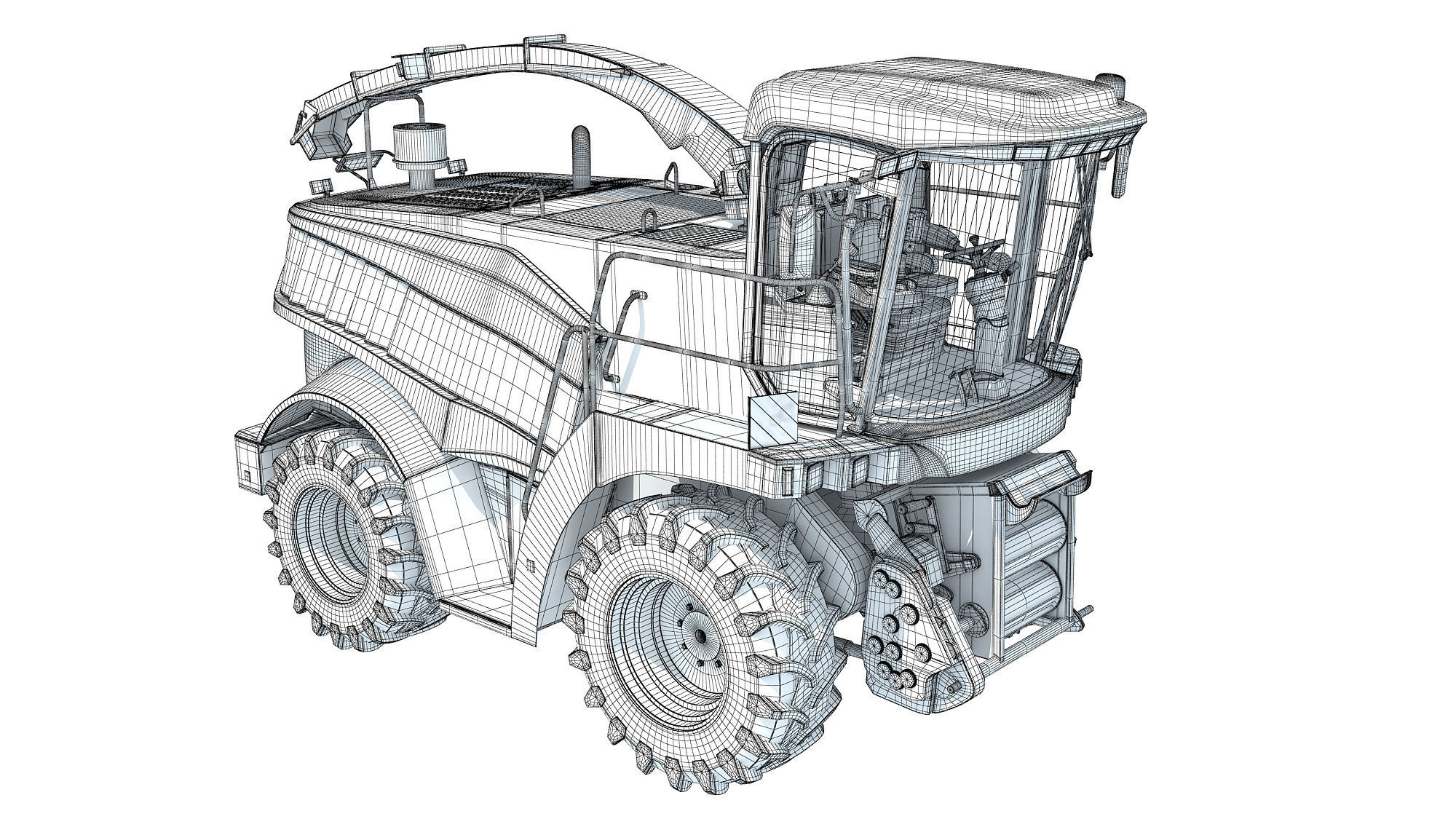 Combine Harvester 3D model_18