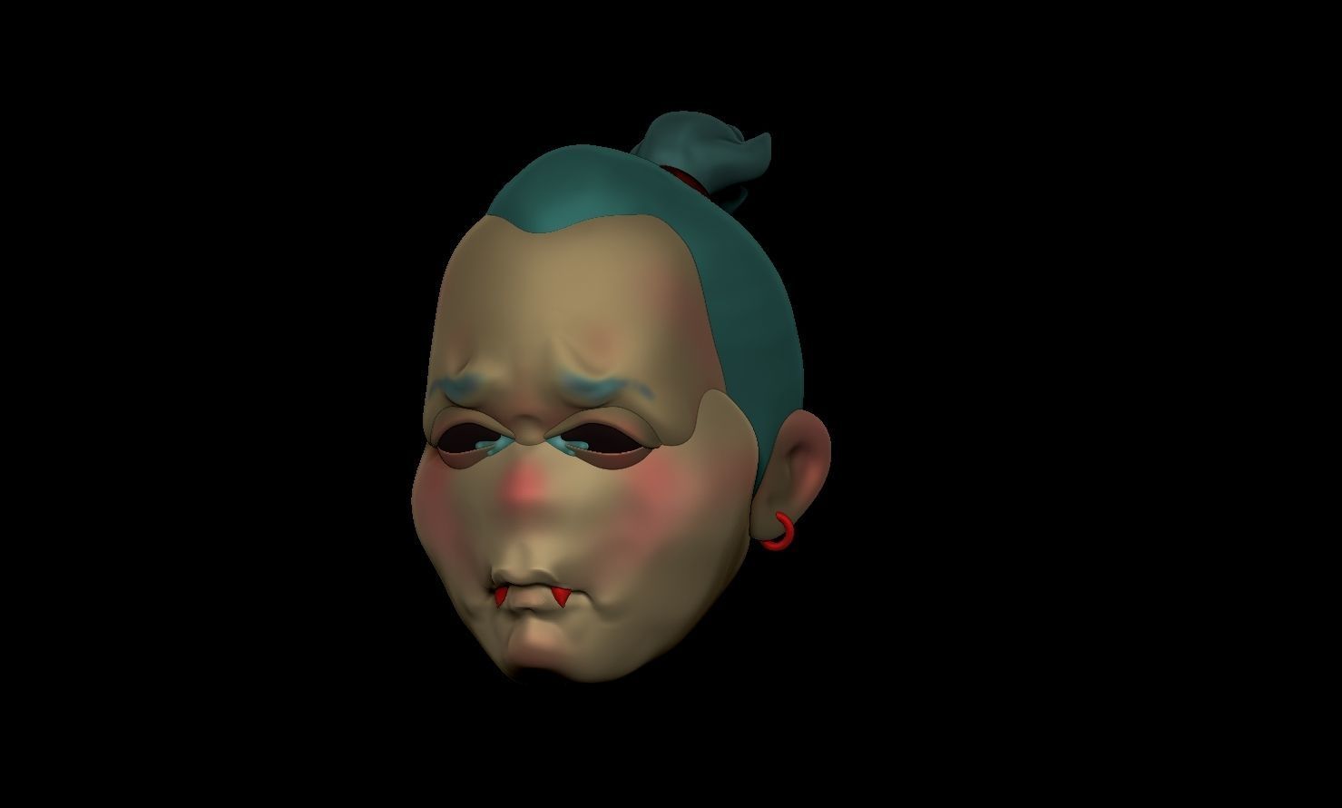 a sad vampire 3D print model_2