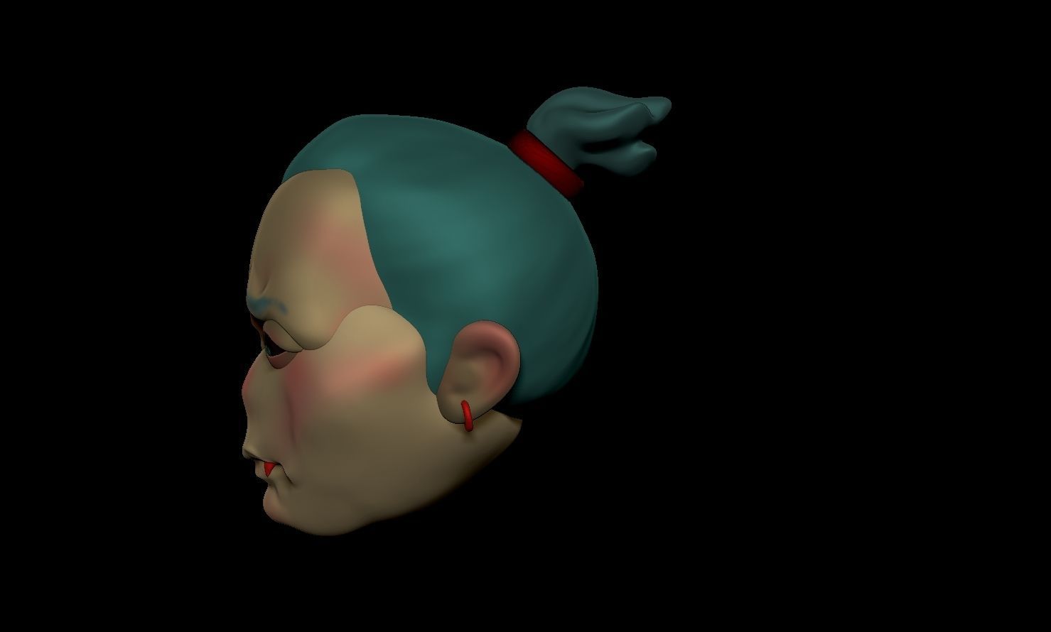 a sad vampire 3D print model_6