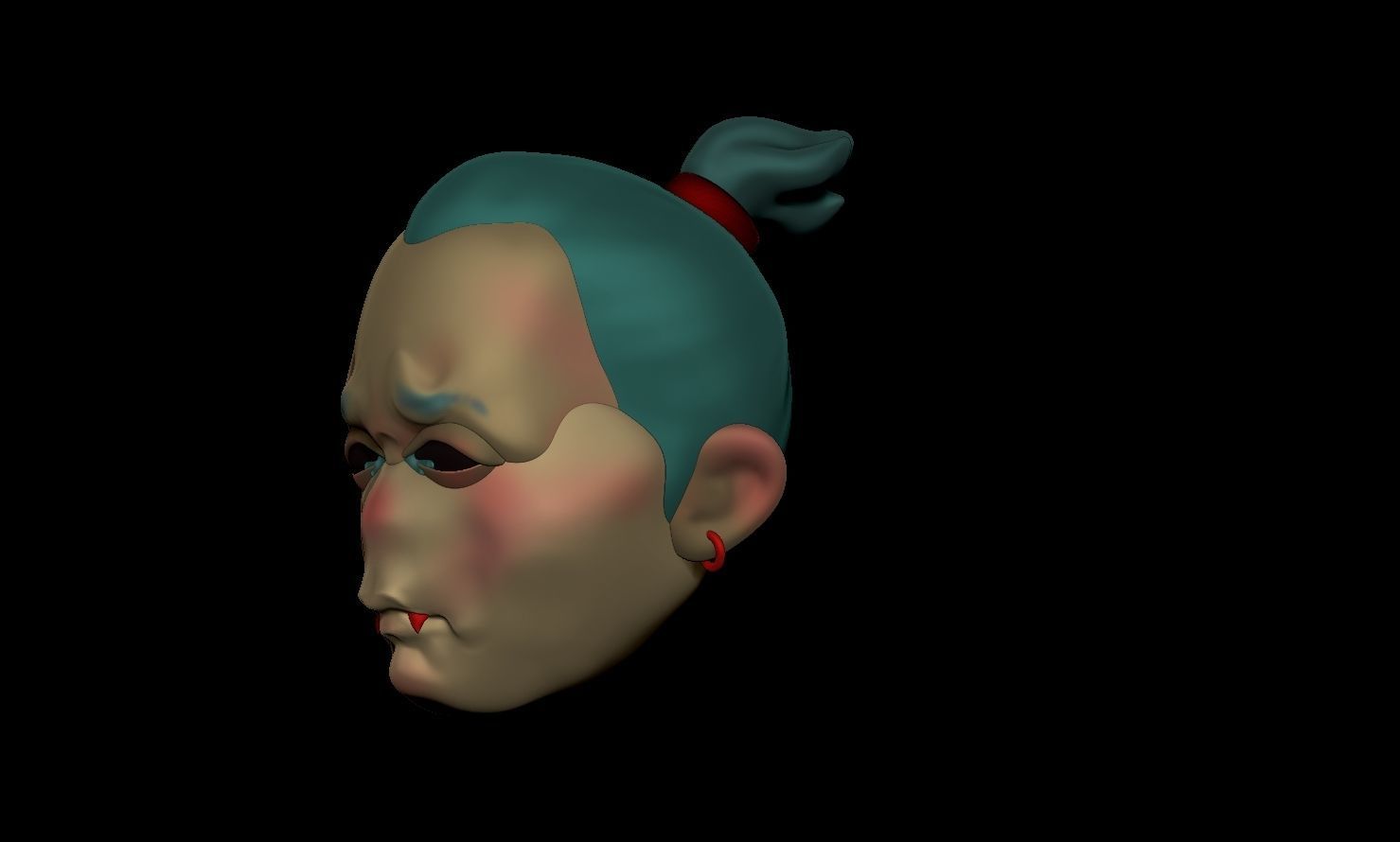 a sad vampire 3D print model_3