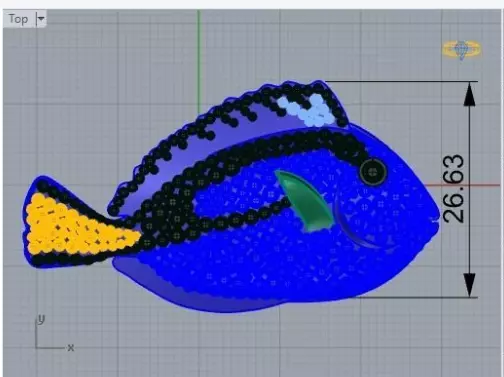 Piranha necklace 363 3D print model
