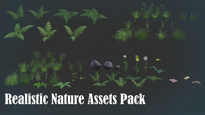 Nature Assets For Blender Low-poly 3D model