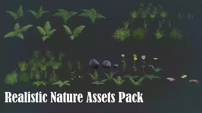 Nature Assets For Blender Low-poly 3D model Nature Assets For Blender Low-poly 3D model