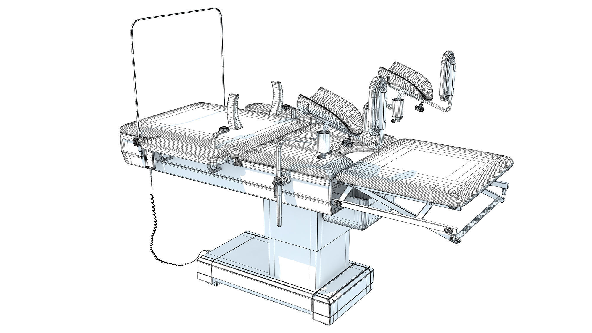 Gynecological Operating Table 3D model_13