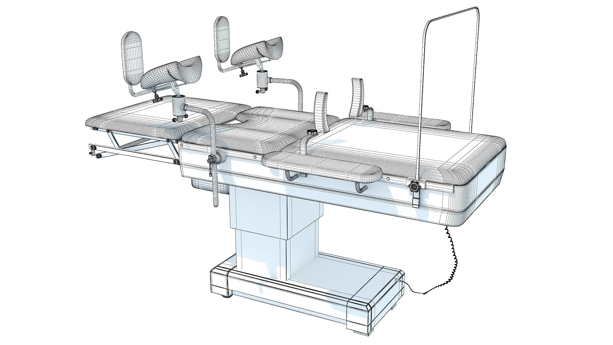 Gynecological Operating Table 3D model_16