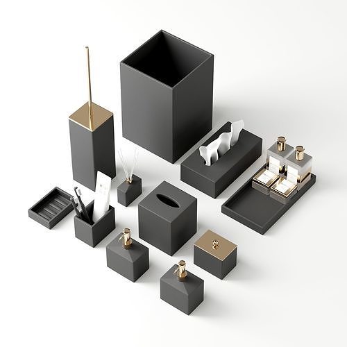 Bathroom Accessories MOOD BLACK 3D model