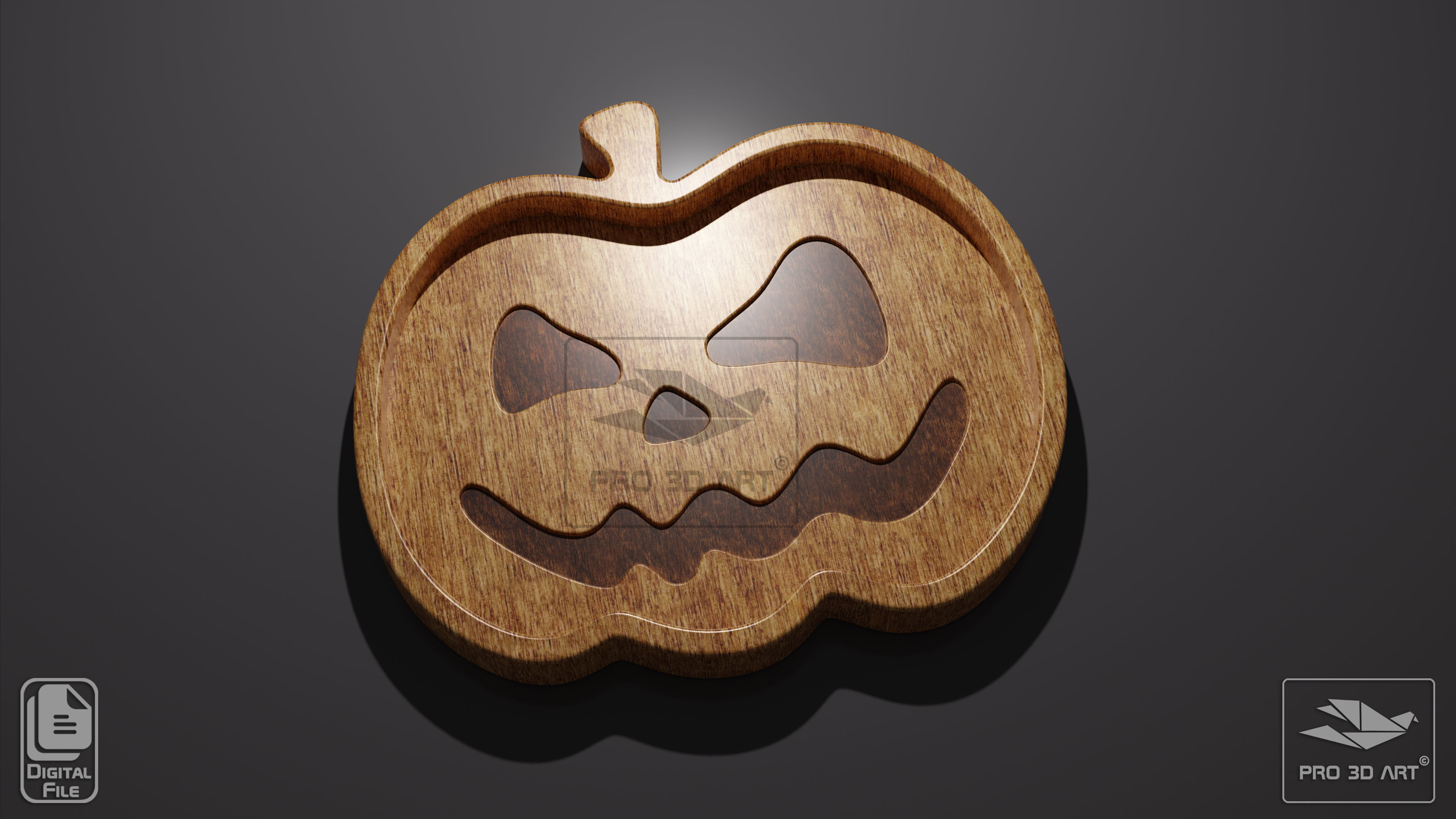 Halloween Trays Pack - CNC Files for Wood 3D model_2