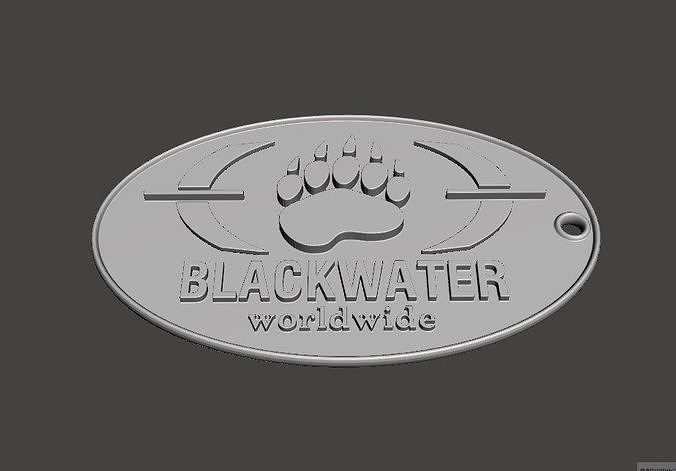 BLACKWATER - Army badge Free 3D print model