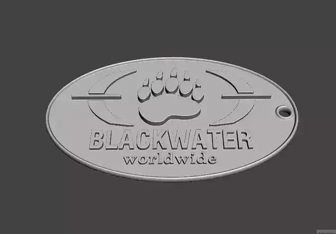 BLACKWATER - Army badge Free 3D print model