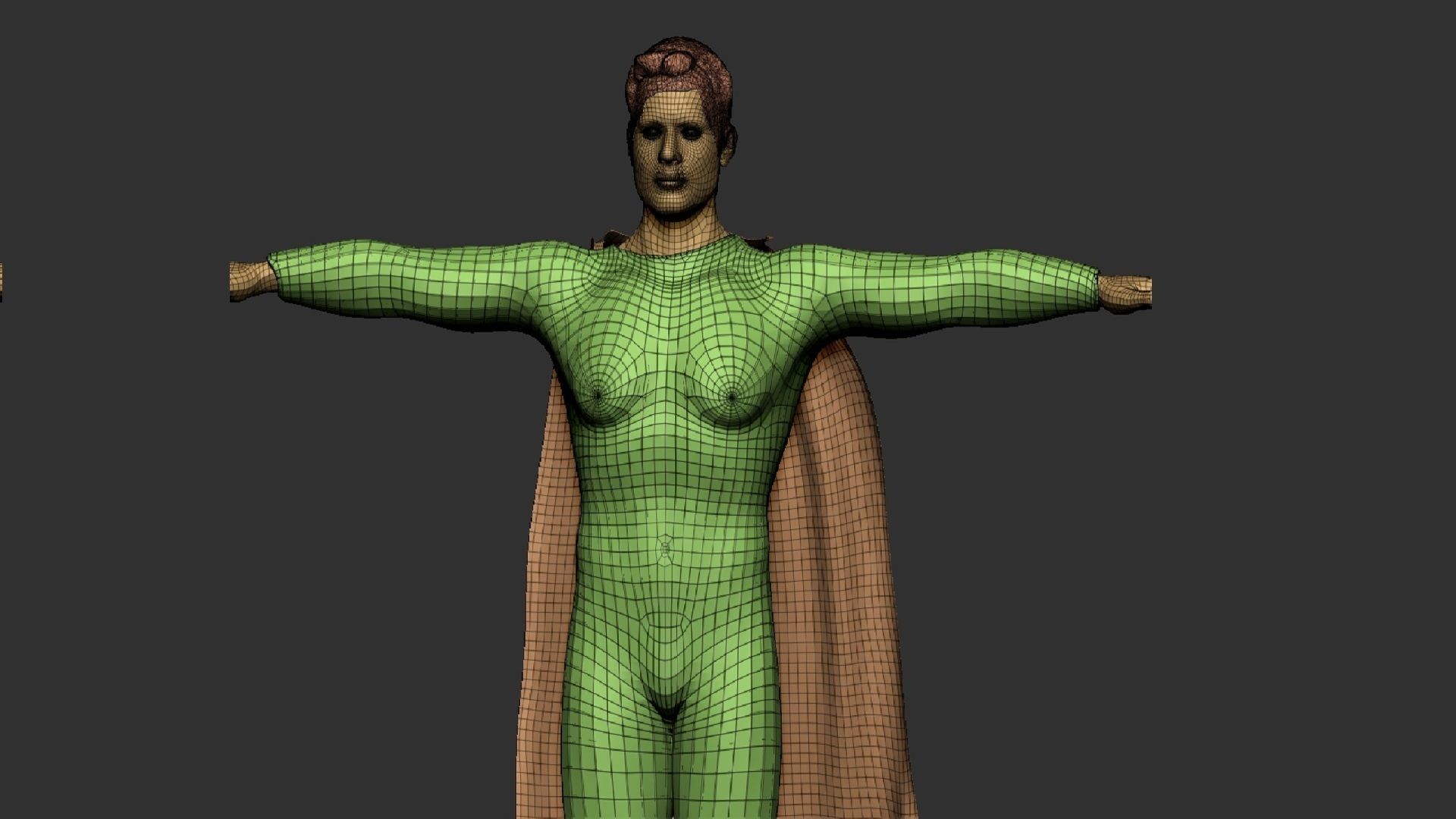 Superman Low-poly 3D model_8