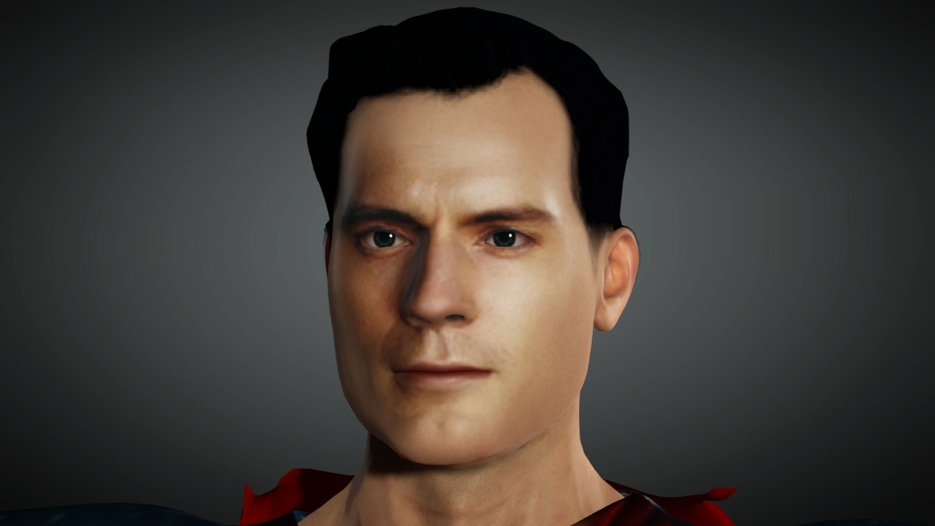 Superman Low-poly 3D model_6