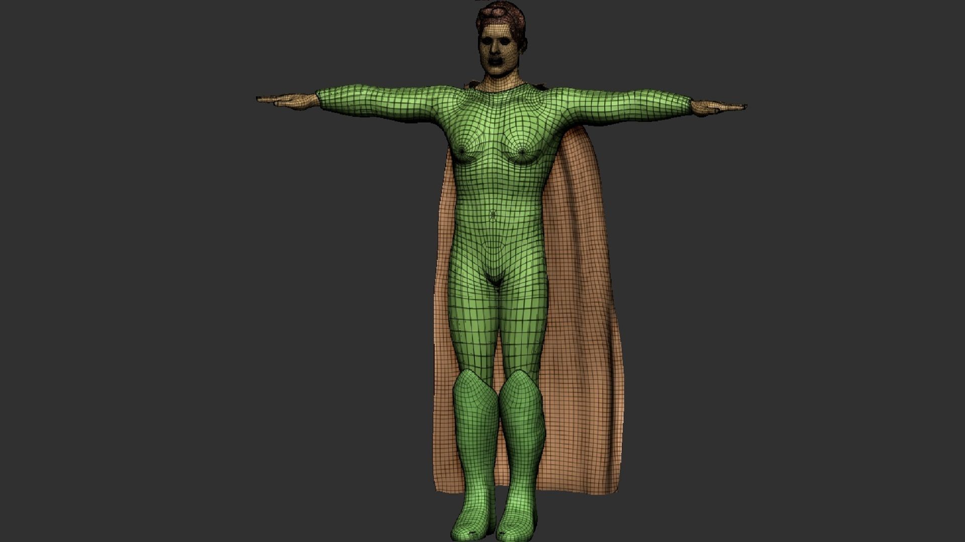 Superman Low-poly 3D model_7