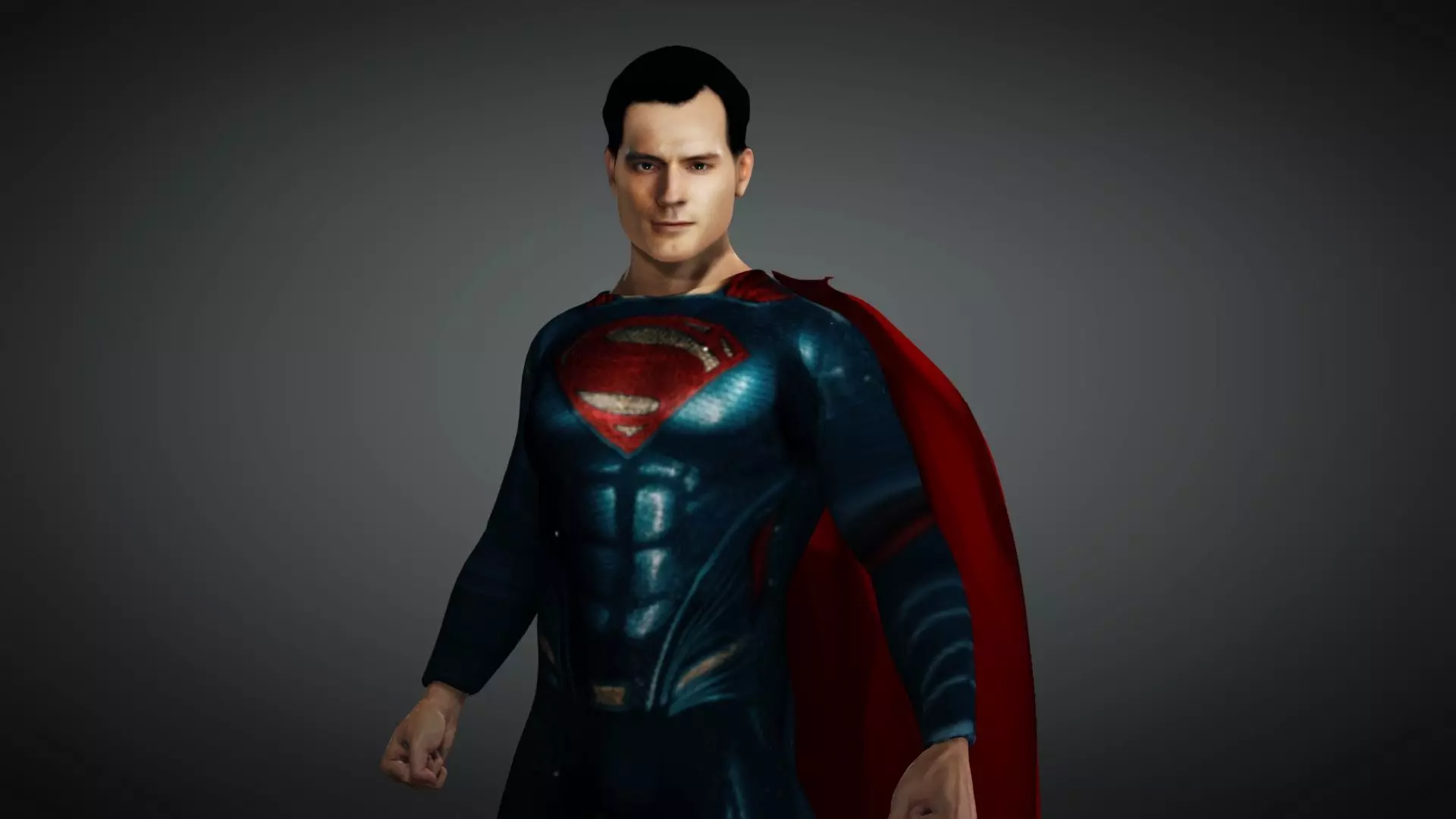 Superman Low-poly 3D model_0