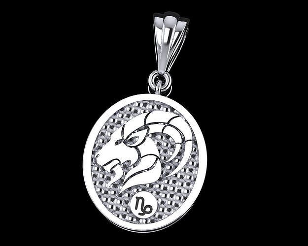 Zodiac Pendant Capricorn  Free 3D print model