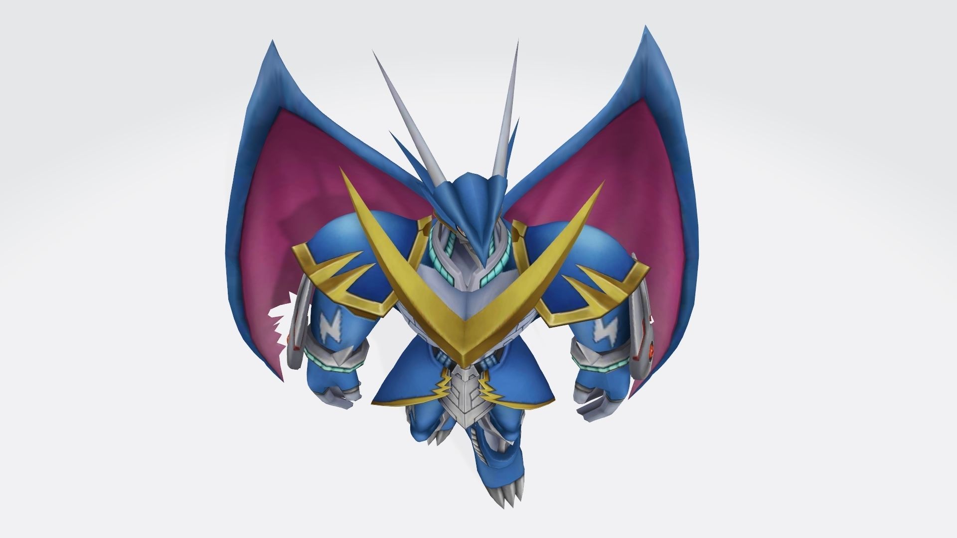 UlforceVeedramon robot with wings 3D print model_8