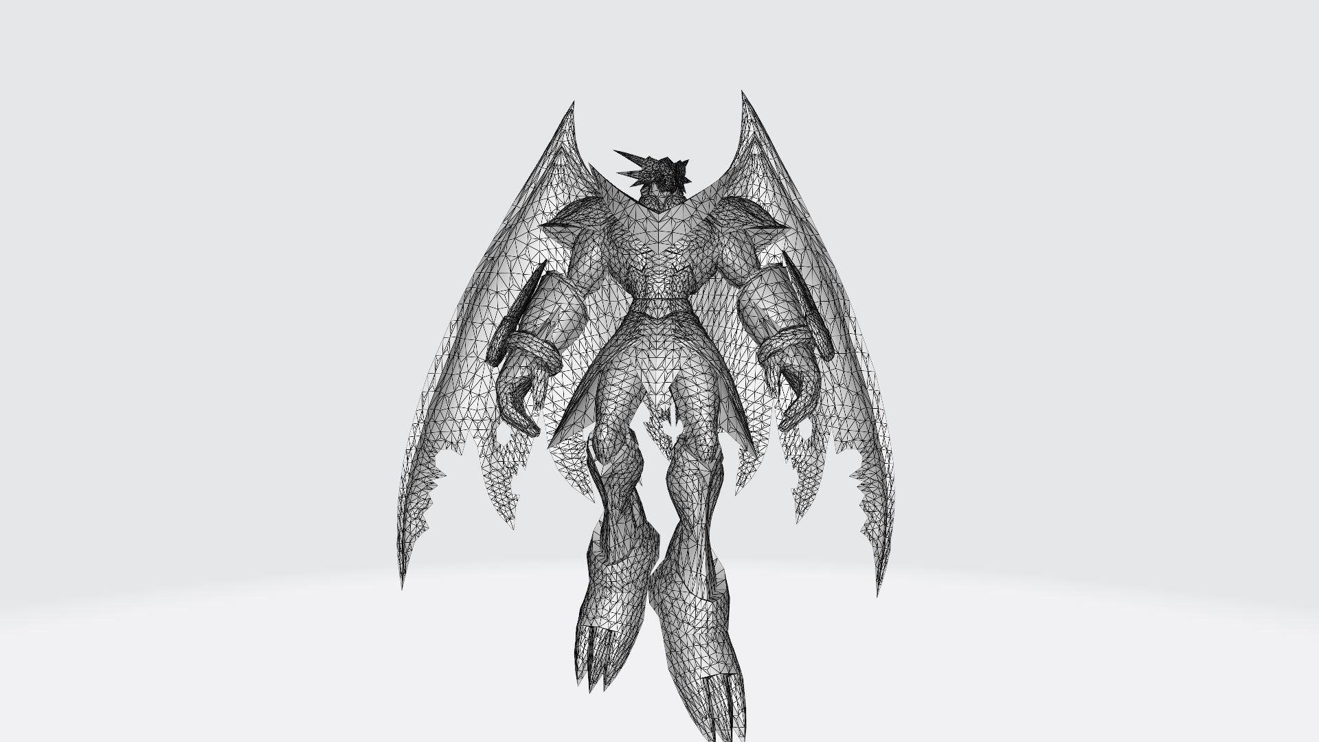 UlforceVeedramon robot with wings 3D print model_12