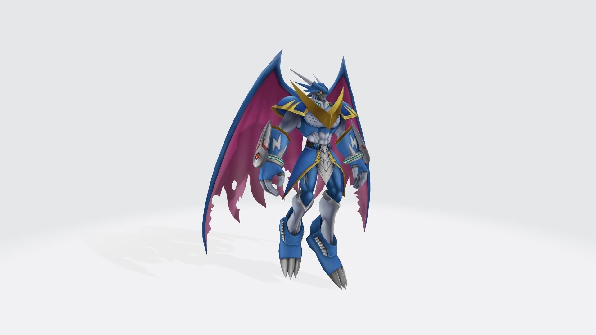 UlforceVeedramon robot with wings 3D print model_3