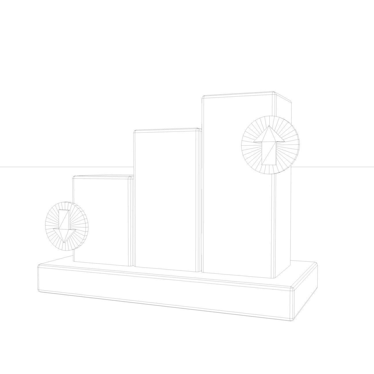 Financial icon Set 3D model_16