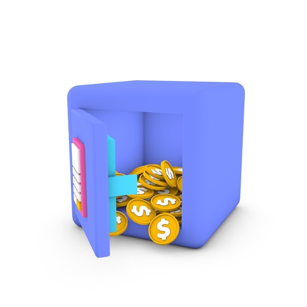 Financial icon Set 3D model_9
