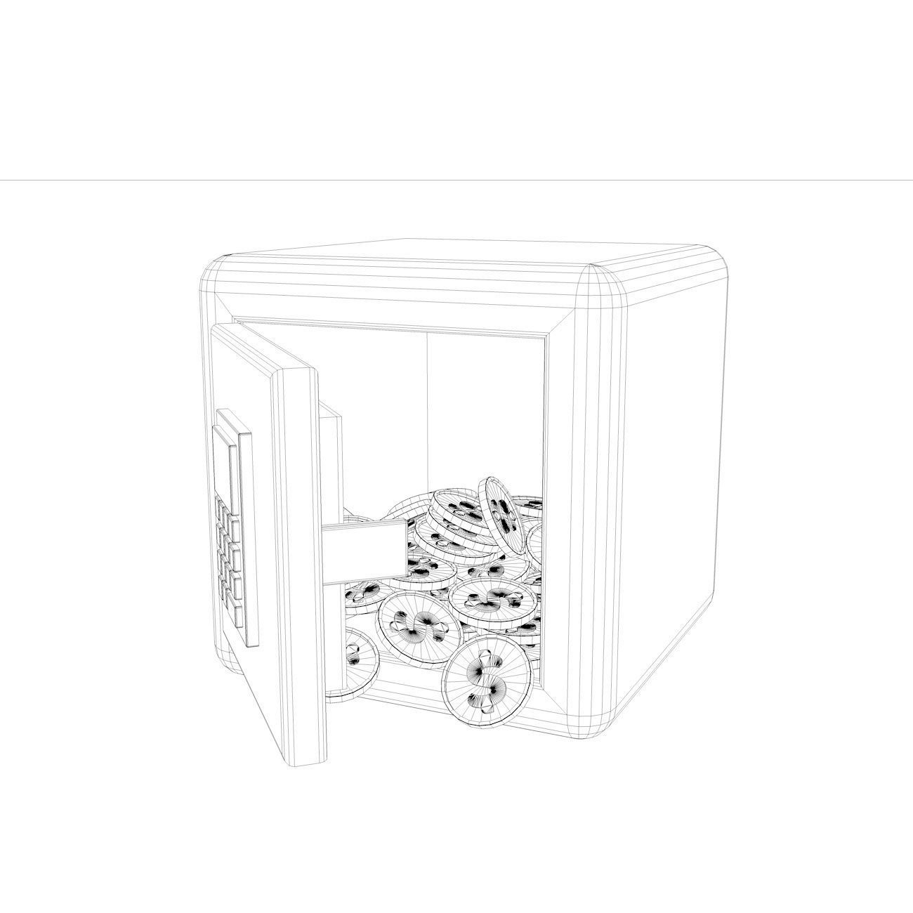 Financial icon Set 3D model_19