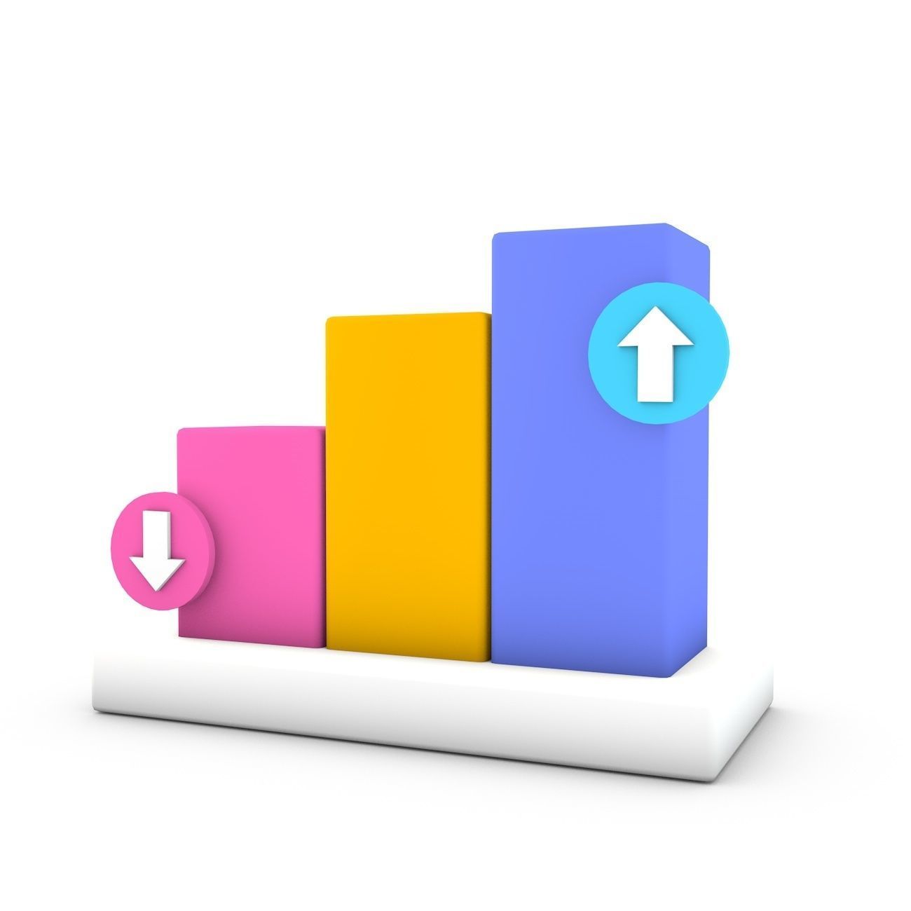 Financial icon Set 3D model_6