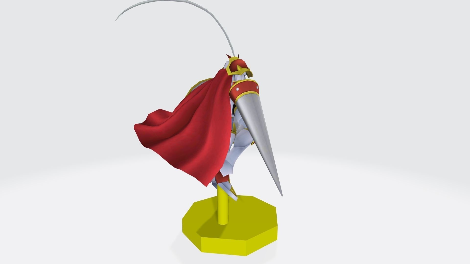 Gallantmon character holding shield 3D print model_2