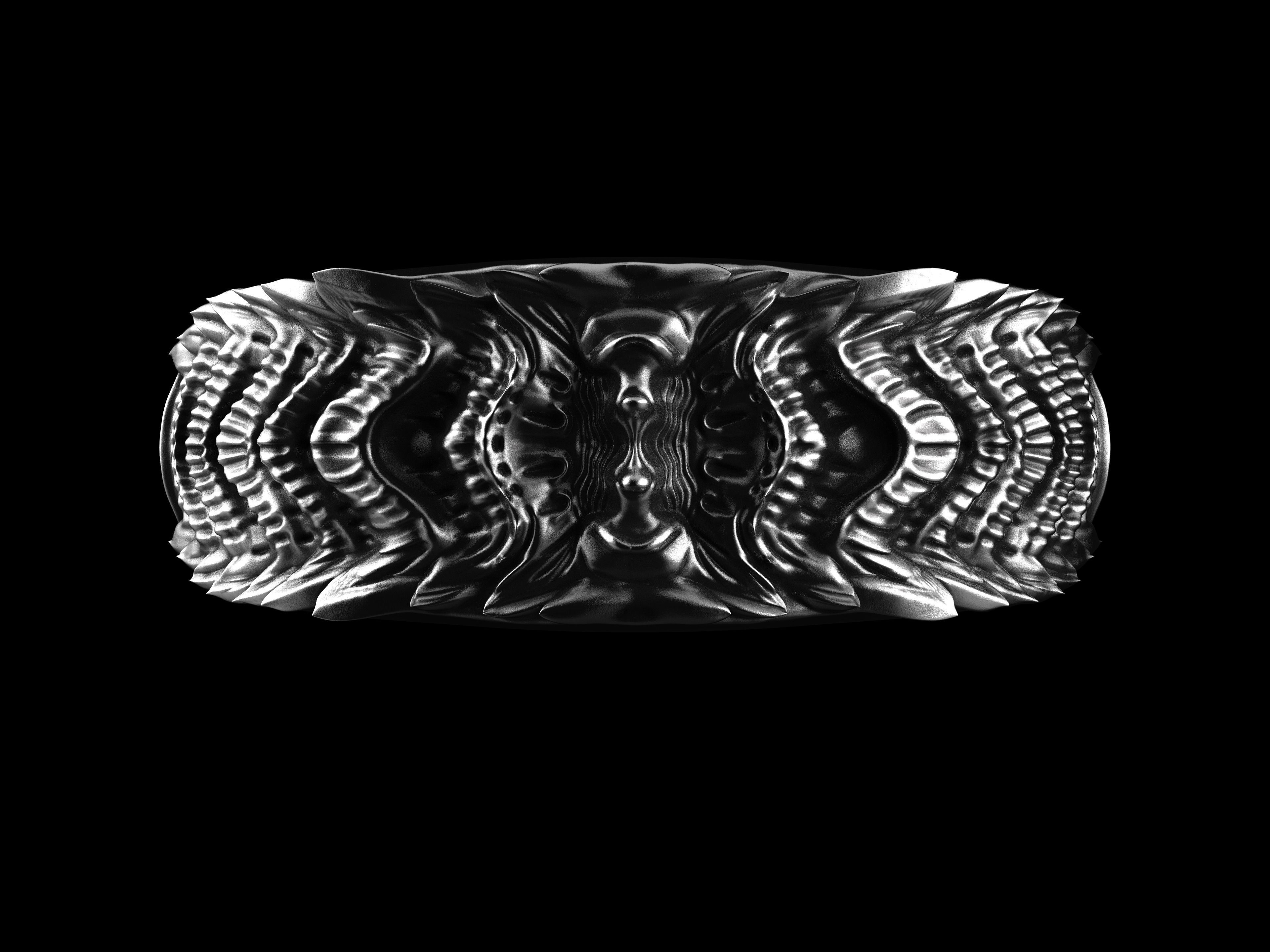 Alien ring 3D print  model 3D print model_3