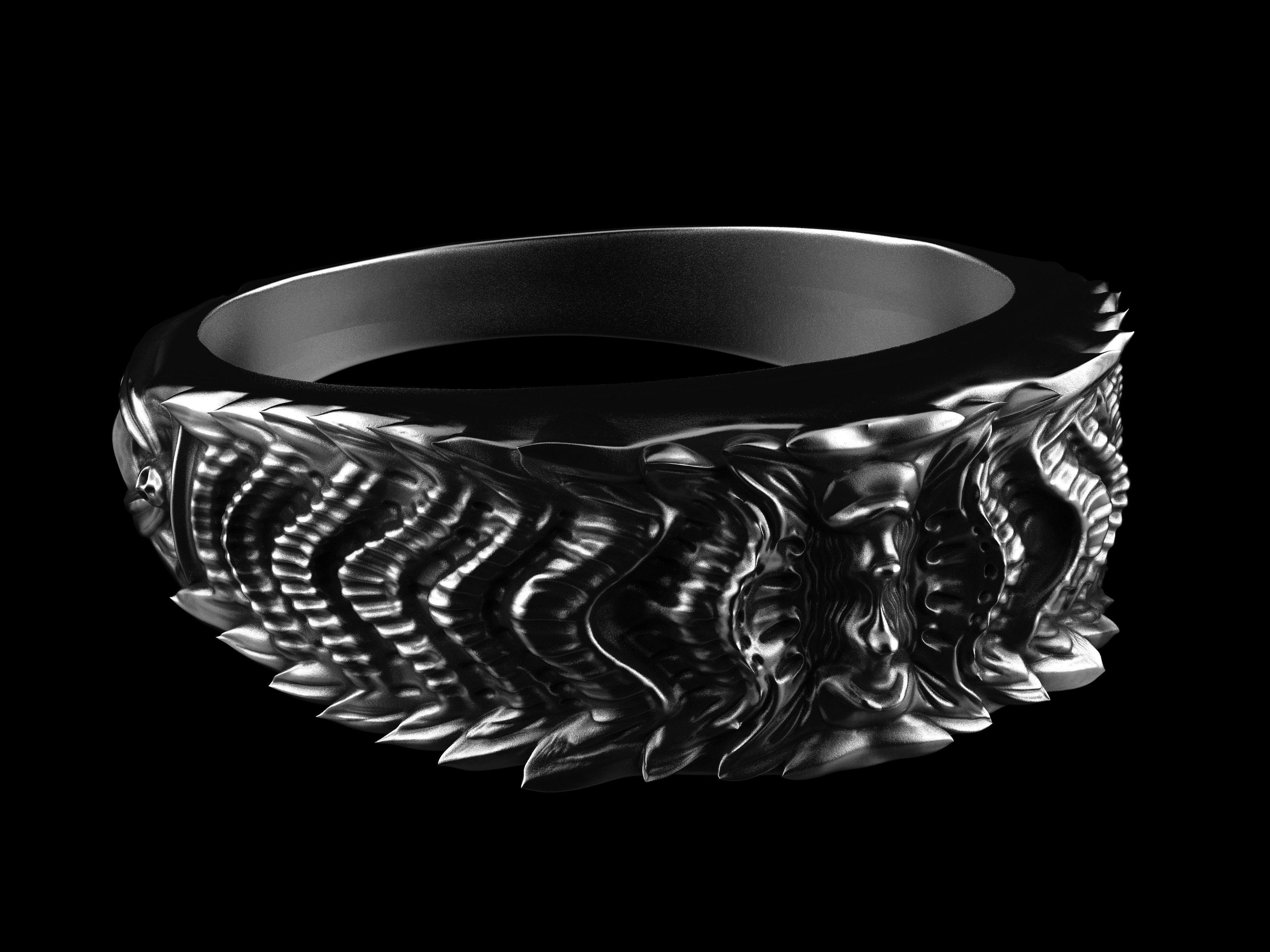 Alien ring 3D print  model 3D print model_1