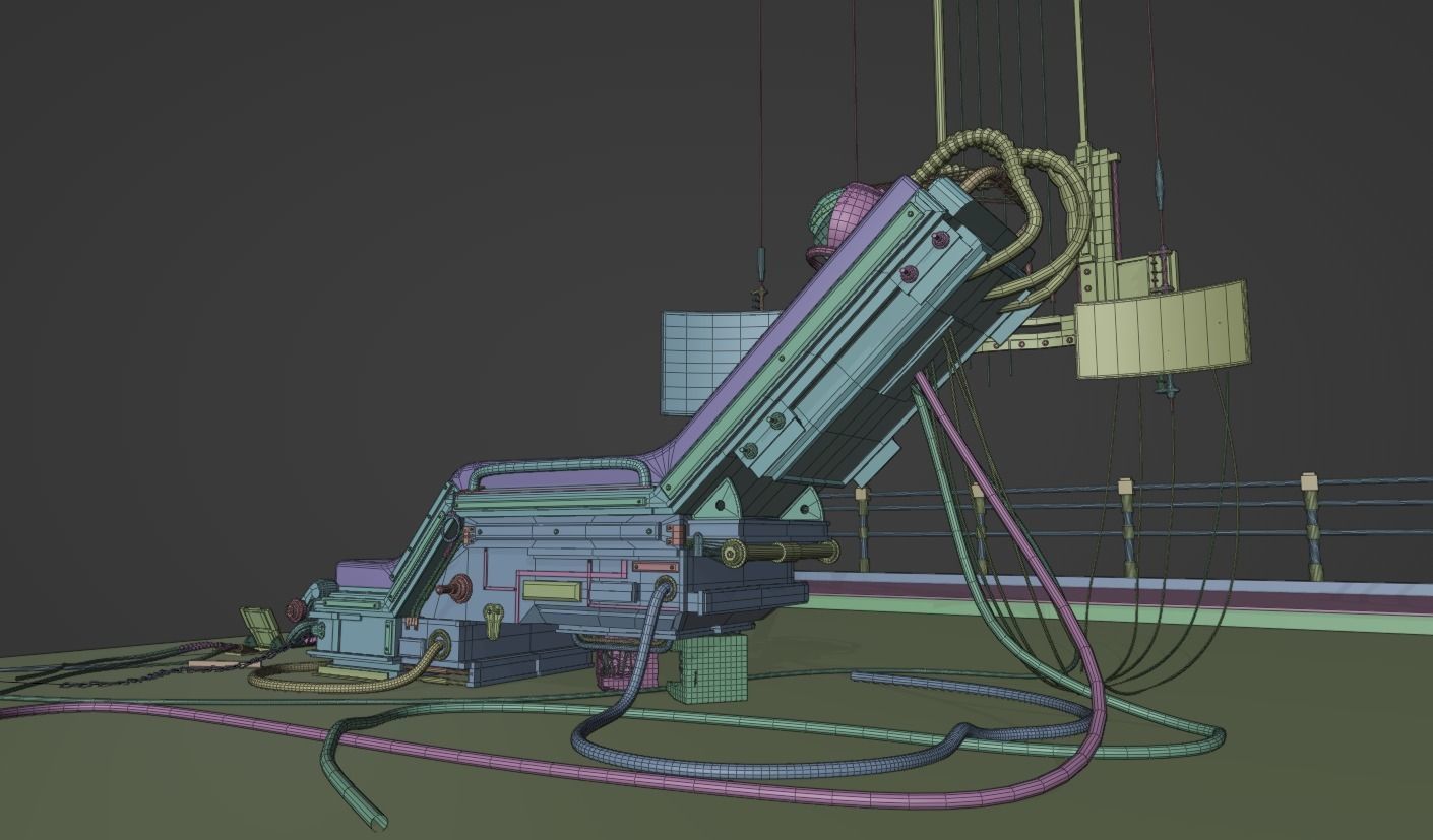 Human Tech Laboratory Set Low-poly 3D model_3