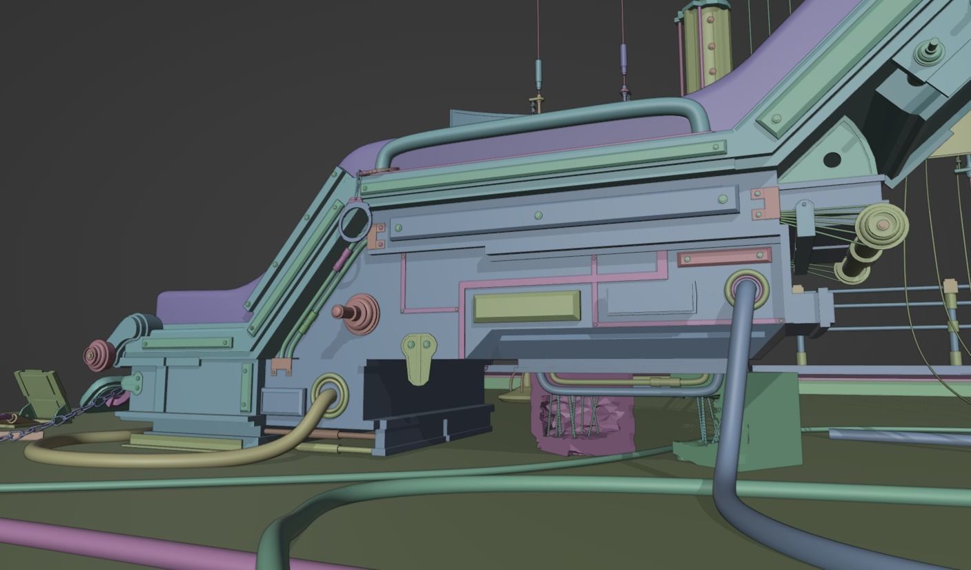 Human Tech Laboratory Set Low-poly 3D model_5