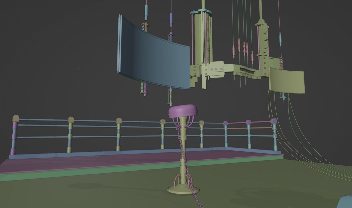 Human Tech Laboratory Set Low-poly 3D model_8