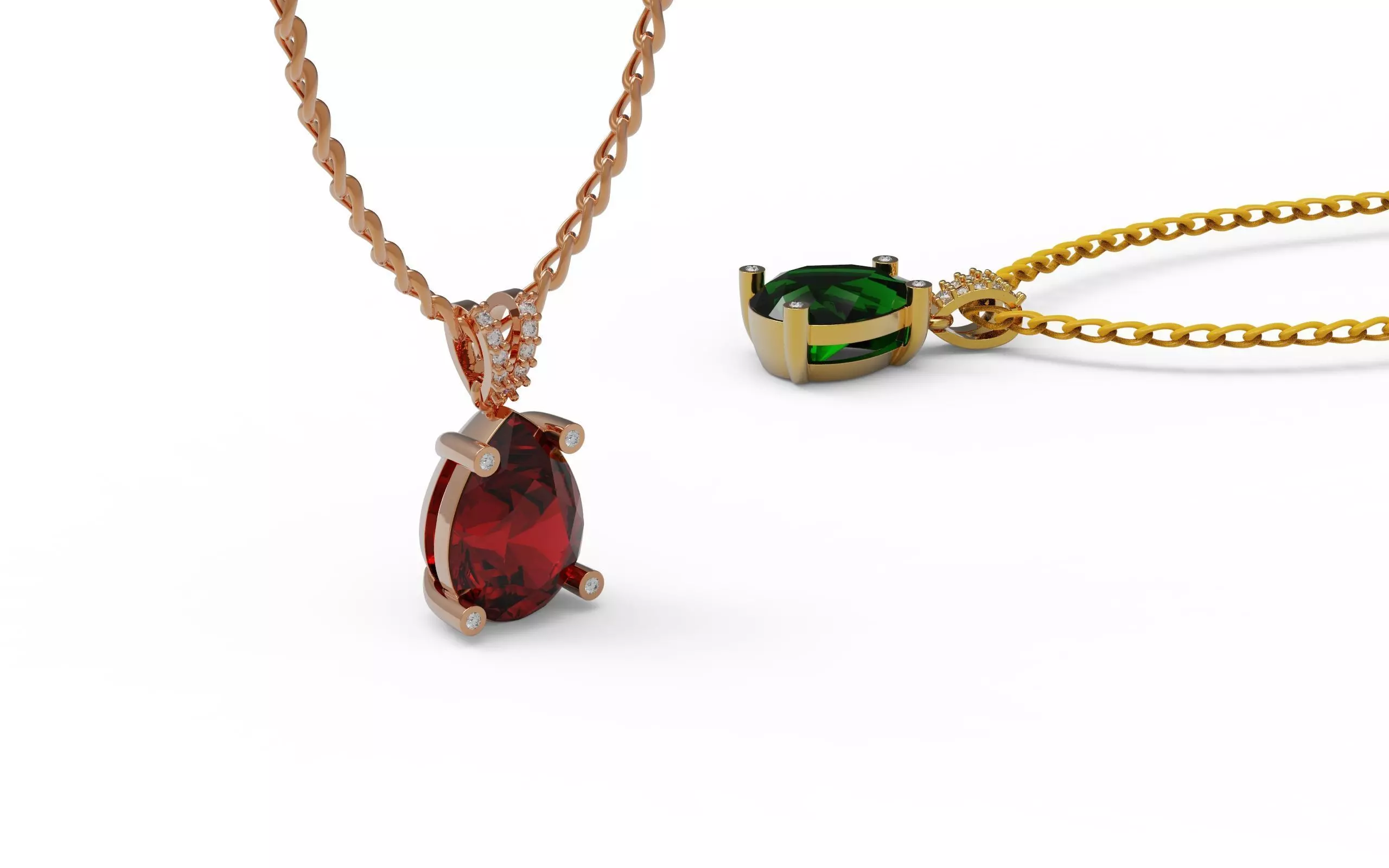 Teardrop necklace Free 3D print model