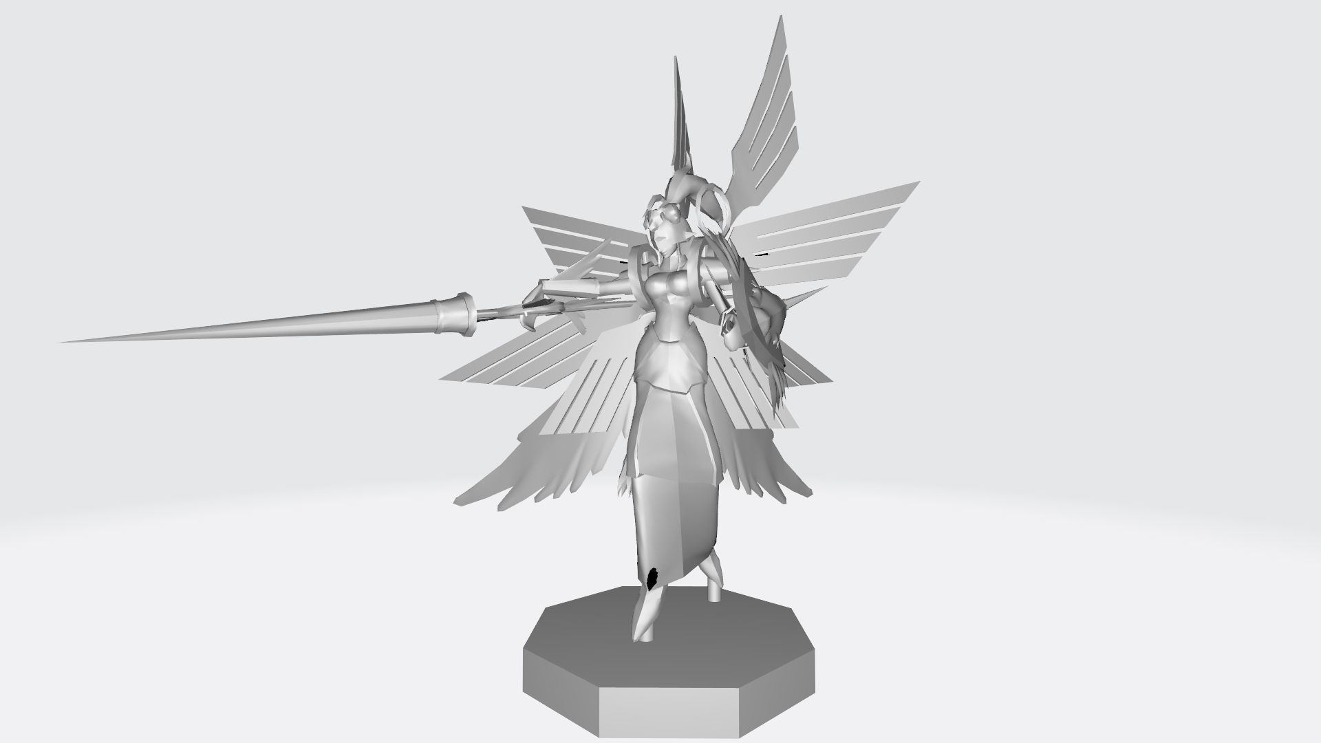 Ophanimon character with wings 3D print model_8