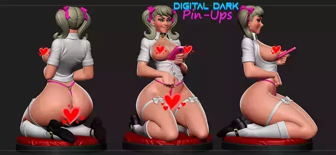 G-String Girl NSFW with Miniature 100mm NSFW 3D print model